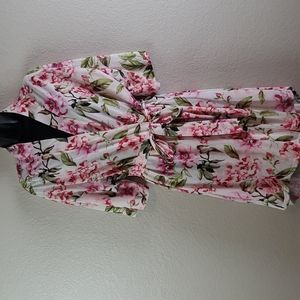 Show Me Your MuMu | Women's Floral Tropical Garden of Blooms Barbie Pink Robe